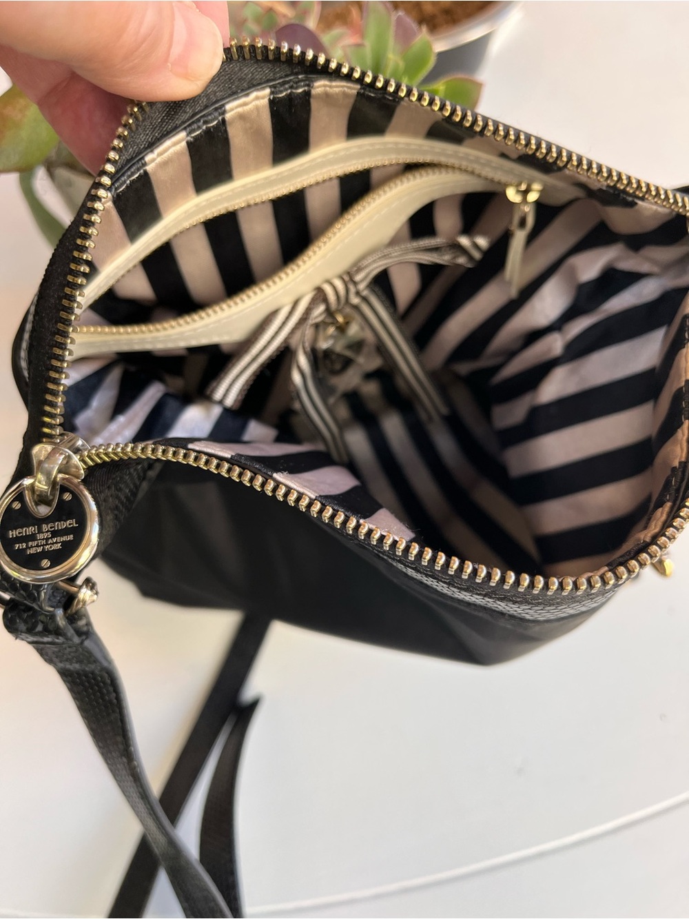 Rare Henri Bendel New York Black Crossbody Shoulder Bag - No Longer Made - Picture 6 of 10